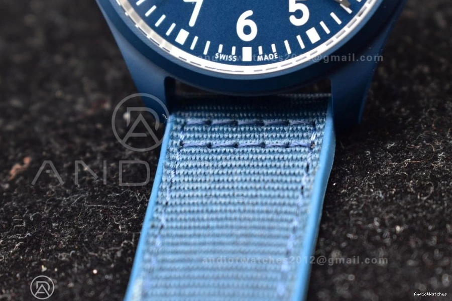 'Laureus Nylon Good' A for TechFriendly Blue on M+F Watch 1199 Sport Blue Pilot Ceramic Strap Best Edition of 0719